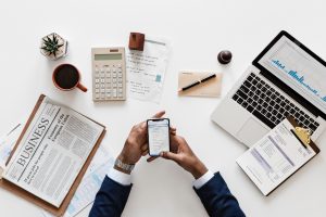 business man at desk