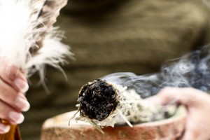 sage smudging